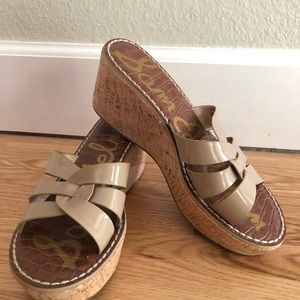 slide on wedge sandal